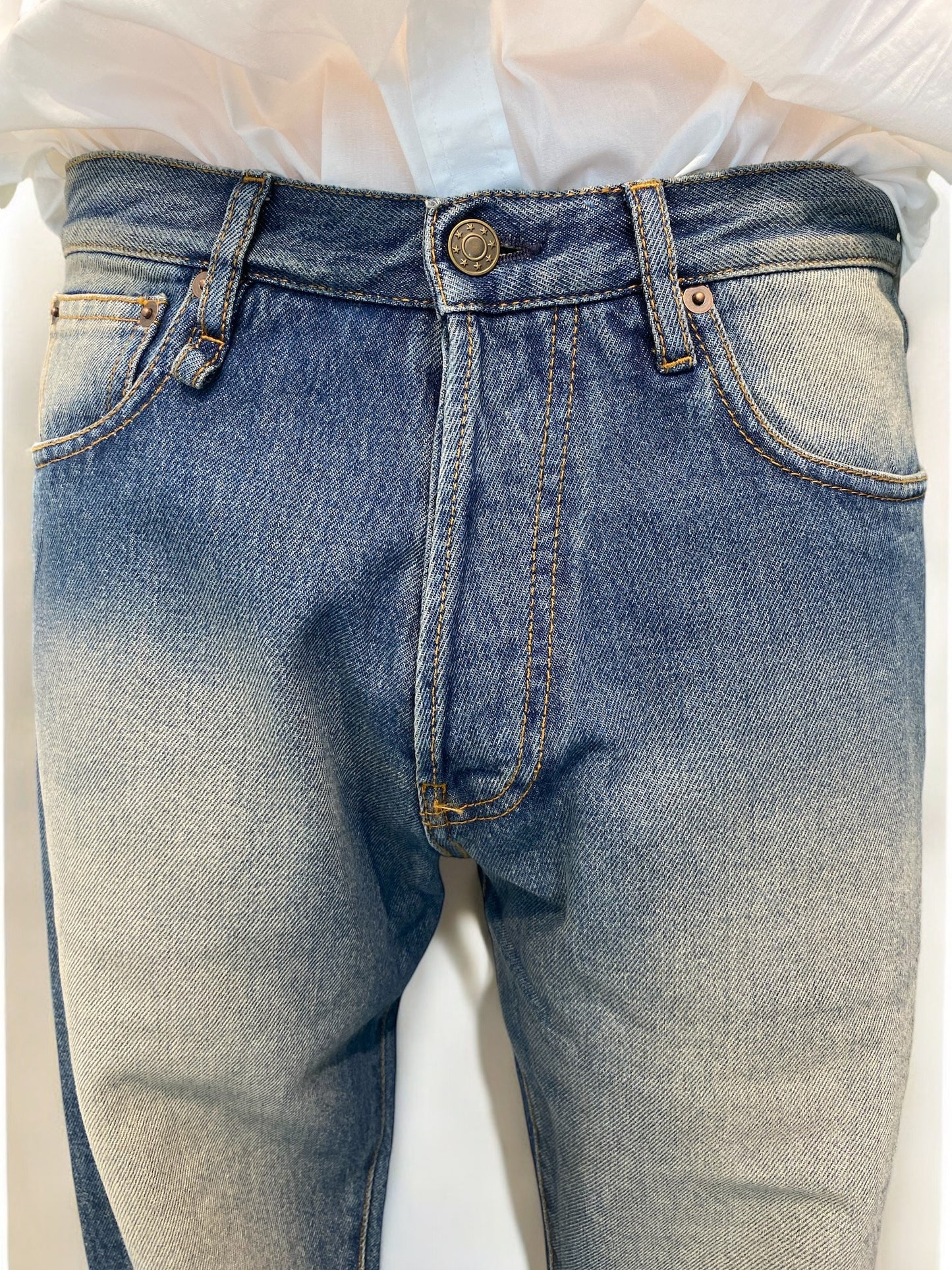 Jeans Uomo Denim Invecchiato